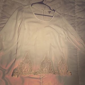 White sheer blouse
